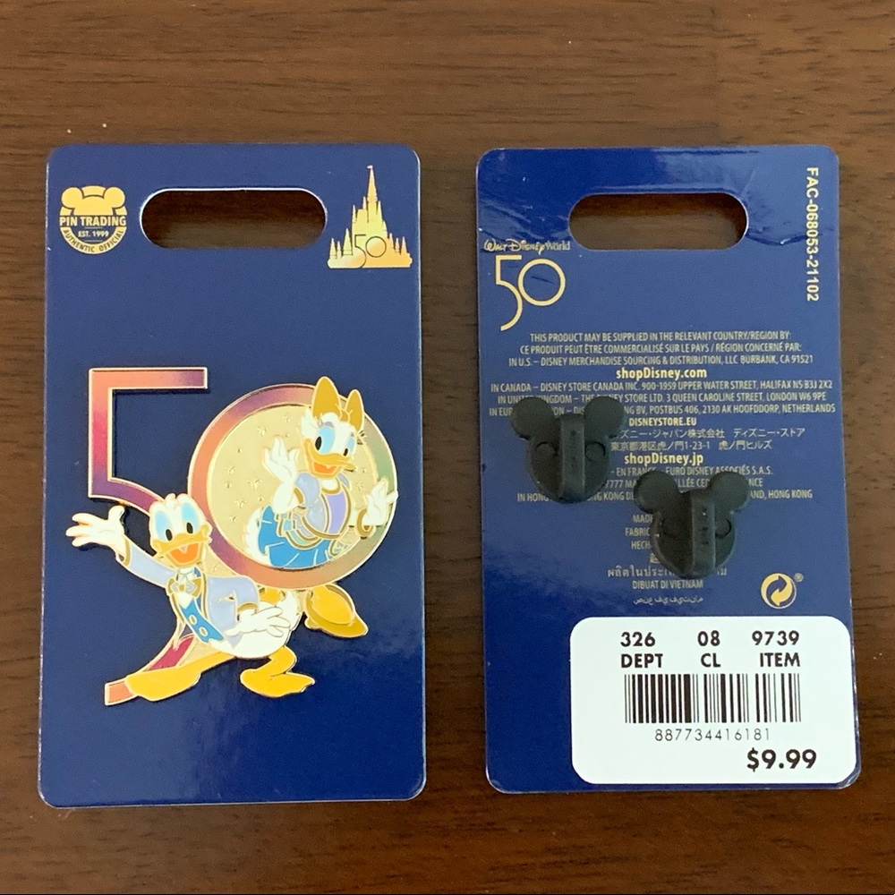 Disney World 50th Anniversary Donald & Daisy Duck Pin